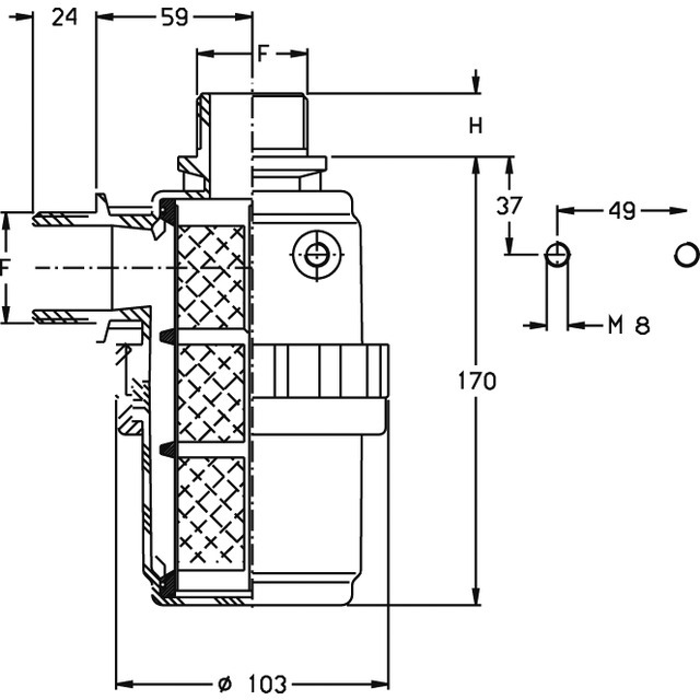 Filtre D'aspiration 100 L/1' 32 Mesch F.c. référence fournisseur 30541010